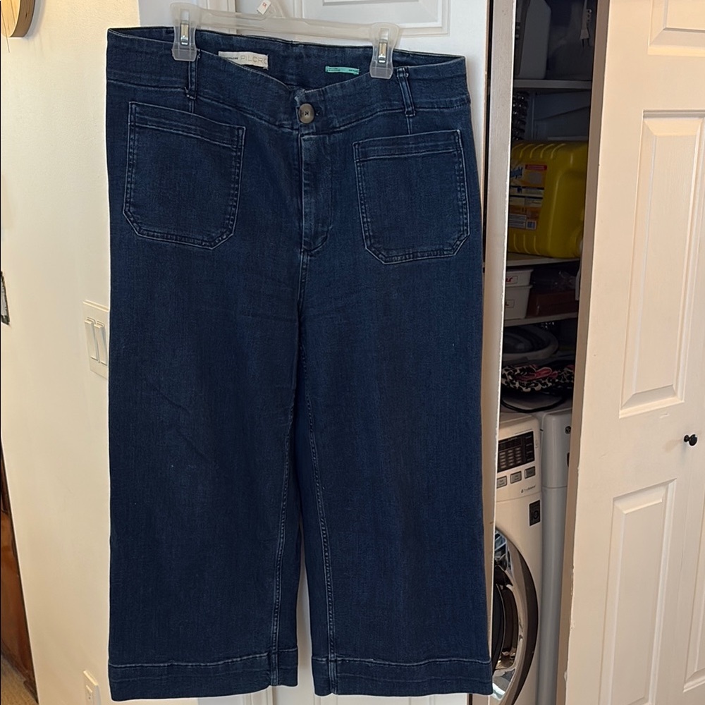 Pilcro Blue Ankle Cropped Jeans